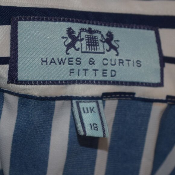 HAWES & CURTIS FITTED Tie Top Women's US 14 UK 18 Button-Up Shirt Blouse - Picture 3 of 7